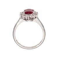 Vicenza - Piazzetta Palladio 2 - Ring Crivelli Woman RUBINO in White Gold Rubino 1.42 Ct 024-0530C RB - 024-0530C RB